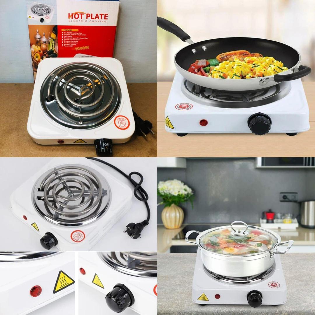 Portable Electric Hot Plate - 1 Pc Stainless Steel Cooktop for Quick Meals