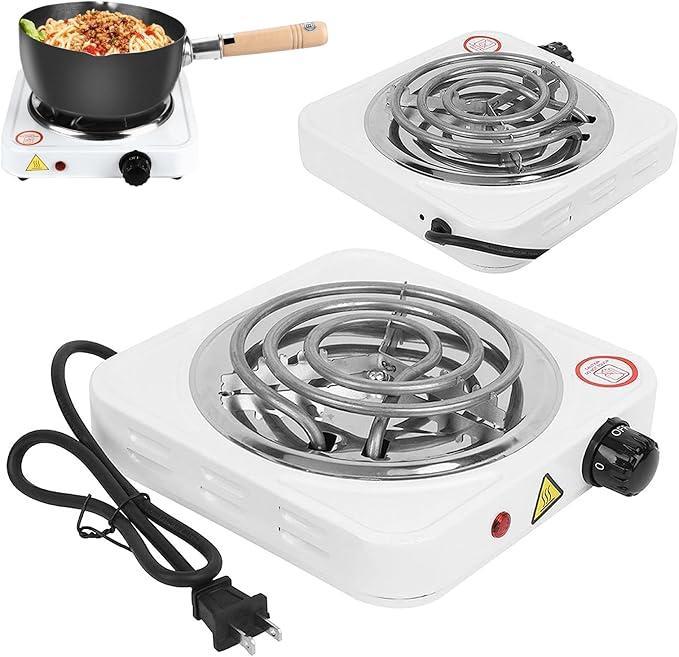 Portable Electric Hot Plate - 1 Pc Stainless Steel Cooktop for Quick Meals