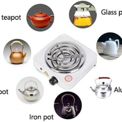 Portable Electric Hot Plate - 1 Pc Stainless Steel Cooktop for Quick Meals